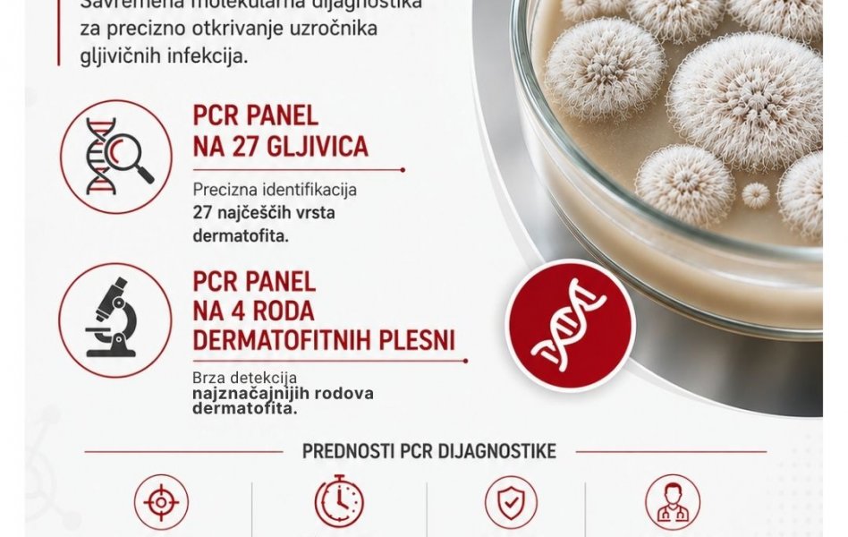 PCR dermatofiti Biomedica PCR paneli dermatofiti